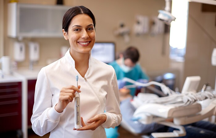 Dentista cepillo eléctrico