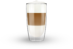 Una taza de latte macchiato